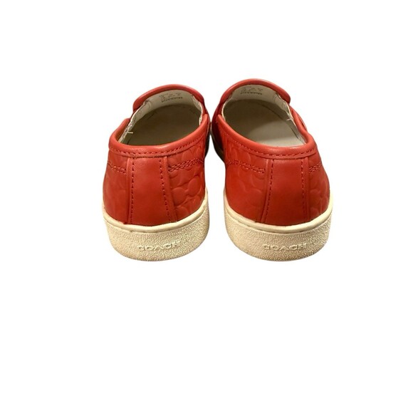 Coach Red Embossed Slip-On Sneakers Women’s Sz 7.5 B - Picture 7 of 7